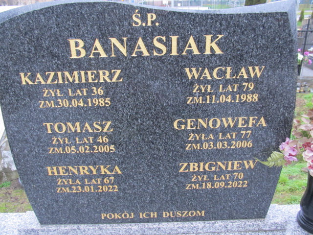 Zbigniew Banasik 1952 Nowe Miasto nad Pilicą - Grobonet - Wyszukiwarka osób pochowanych